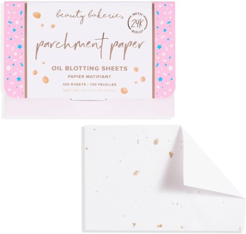 Beauty Bakerie Parchment Paper Oil Blotting Sheets for Face, Makeup Essentials for Oily Skin, Blotting Papers for Face, Oil Control Absorbing Sheets, 100 Sheets
