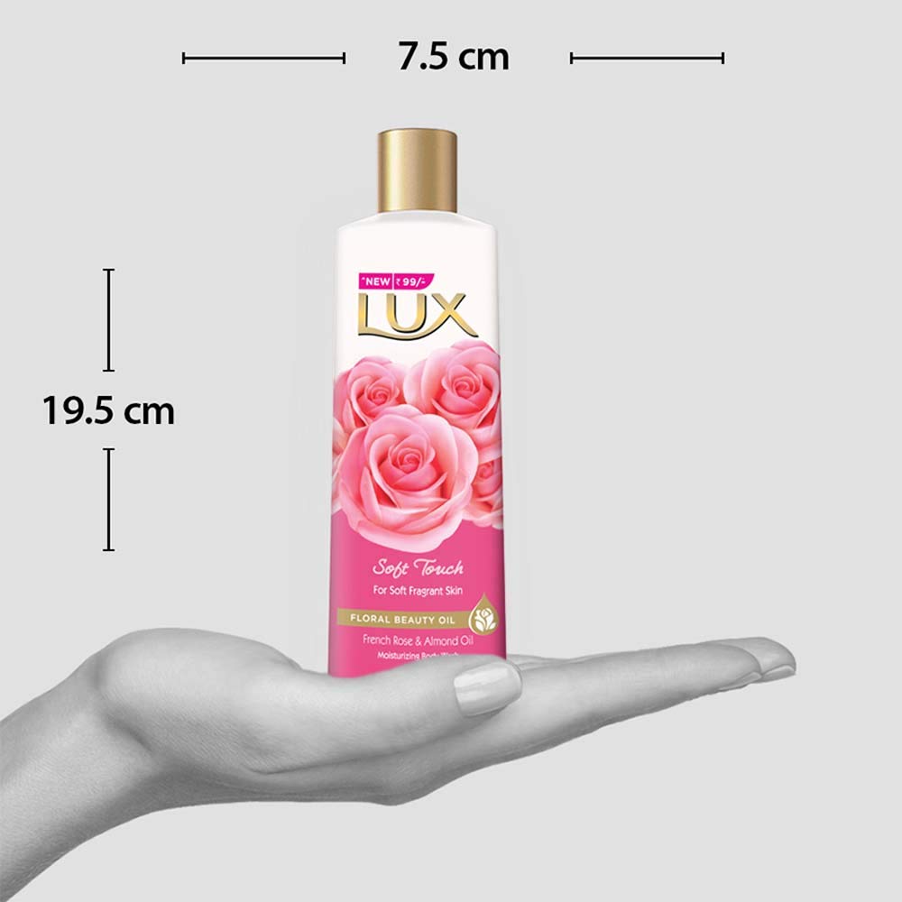 Lux Soft Touch Silk Essence & Rose Infusion Moisturising Body Wash, 240ml