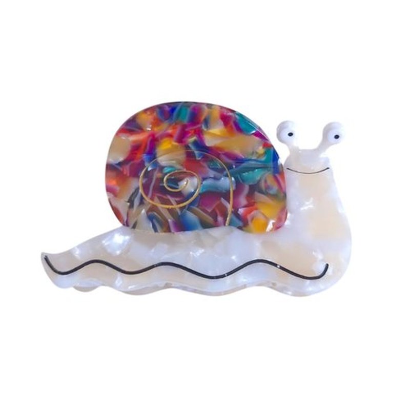 Snail Hair Clip,Acetate Claw Clips,Hair Clips for Women (Colorful)