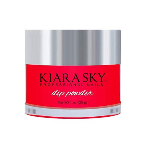 Kiara Sky Glow Collection, Long-Lasting and Lightweight Nail Dipping Powder 1 oz | Activate with UV, LED or Sunlight | RED HOT GLO