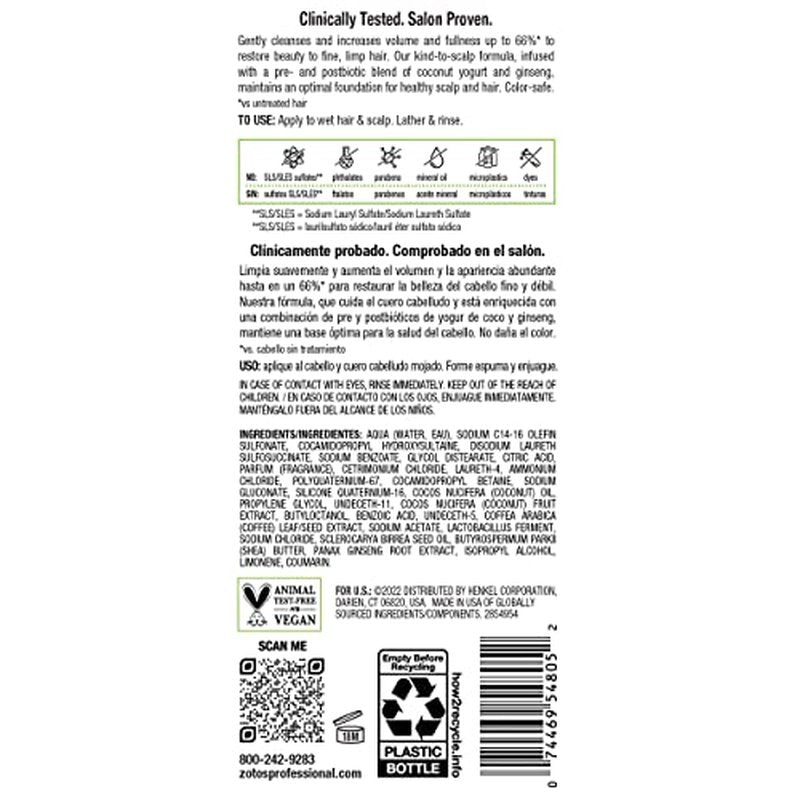 Biotera Ultra Thick & Full Volumizing Shampoo | Fine or Limp Hair | Microbiome Friendly | Vegan & Animal Test Free | Paraben & Sulfate Free | Color-Safe | 32 Fl Oz