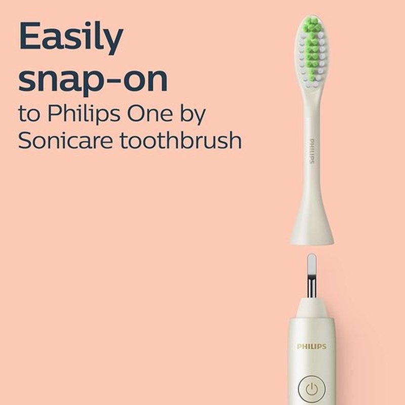 Philips One by Sonicare Brush Heads - 2-Pack, White | Superior Cleaning for Healthy Teeth