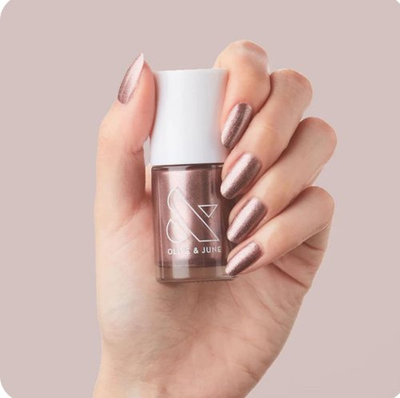 Olive & June Long Lasting Nail Polish | Gel-Like Finish No Lamp Needed | Lasts up to 10 days | Salon-Quality Color at Home | 15-Free, Vegan & Cruelty-Free Chip-Resistant Shine | Sundance Shimmer