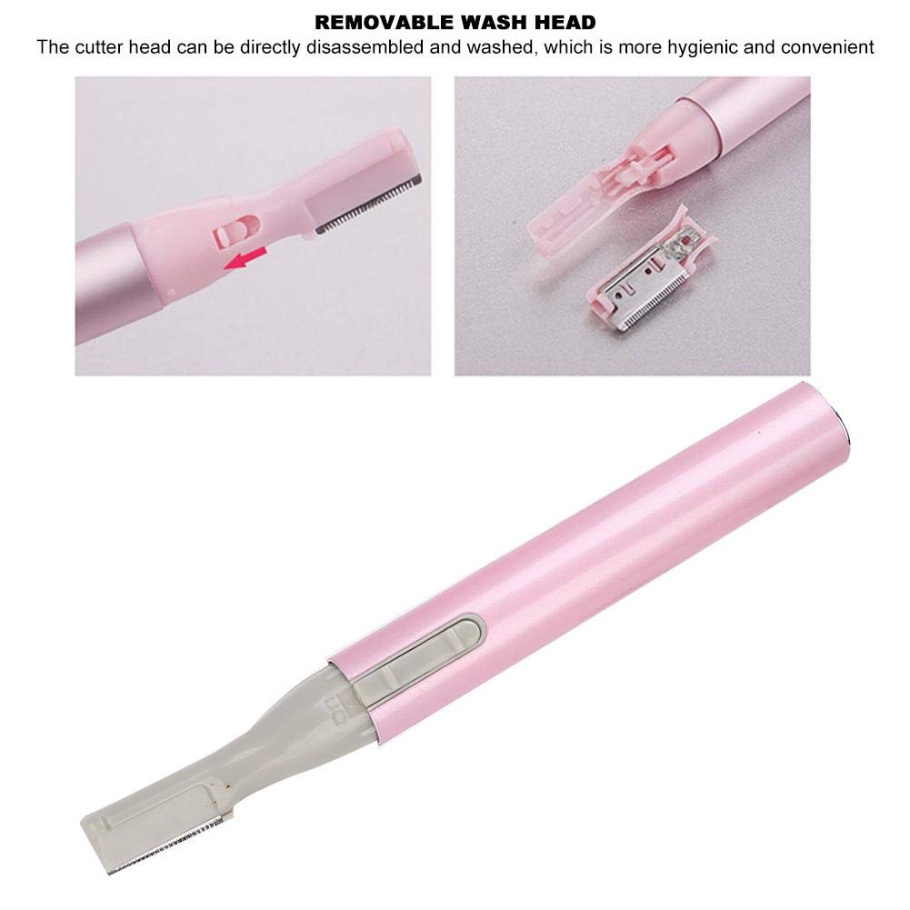 Electric Lady Shaver, Mini Womens Eyebrow Face Hair Trimmer, Hair Removal Tool with Disassembled Washed Cutting Head/ Design, for Face Body Arms Legs Underarms