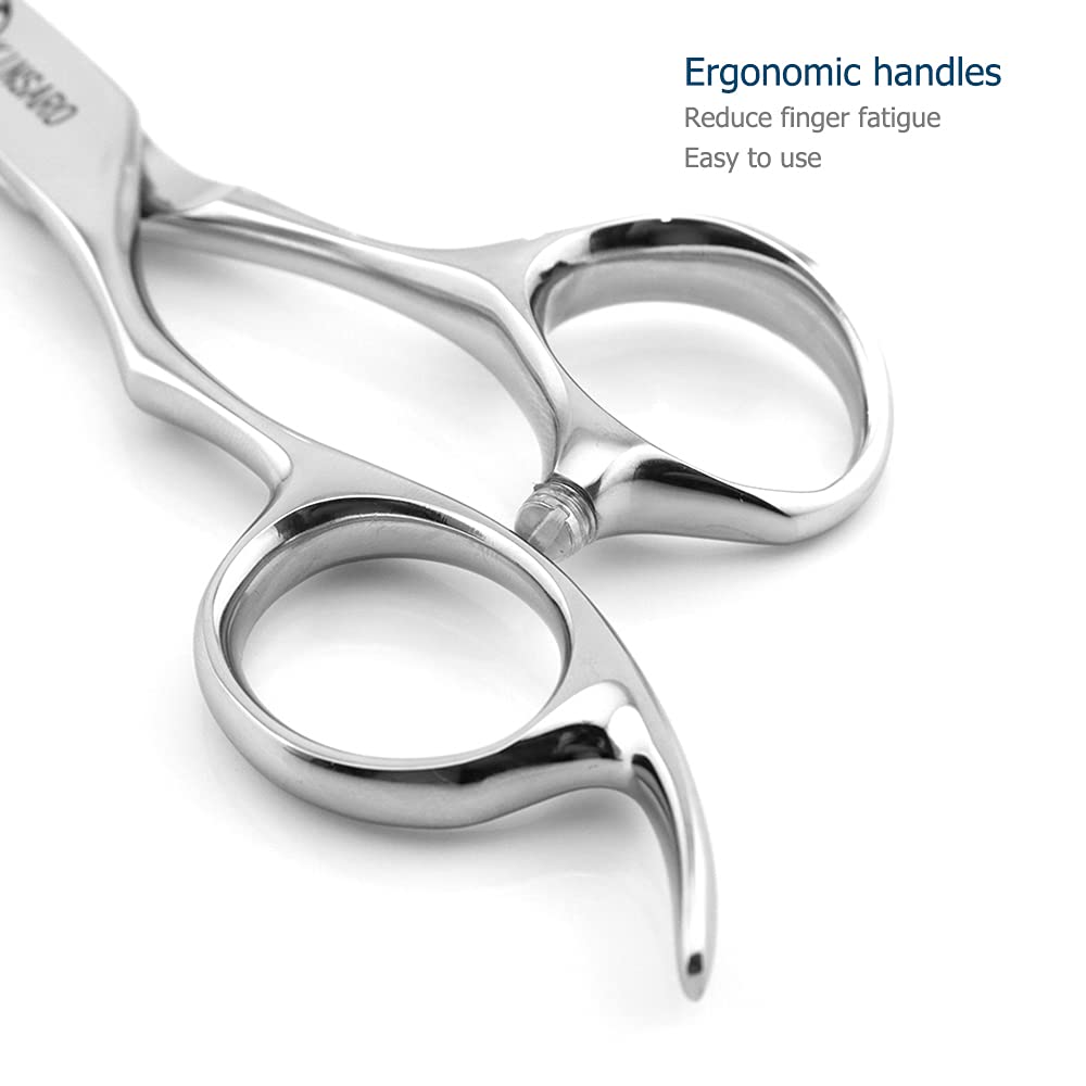 KINSARO Left Hand Hair Cutting Scissors 6 Inch Japan 440c Hardness Verified