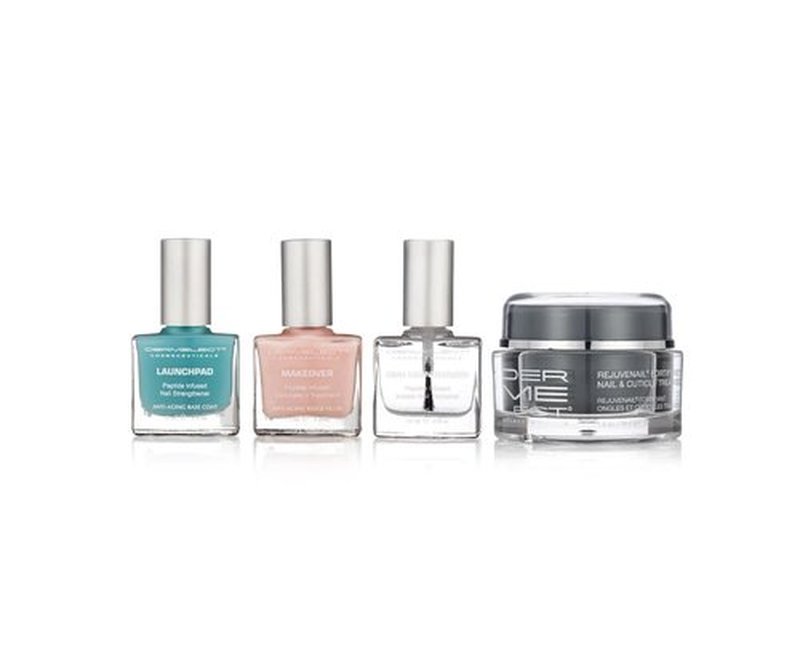 Dermelect Nail Recovery System Anti Aging Nailcare with Peptides, Hyaluronic Acid, Vitamin E, Strengthening & Restorative for Weak Nails, Splitting, Acrylic/Gel Damage, Hard to Grow Nails 4 pc set