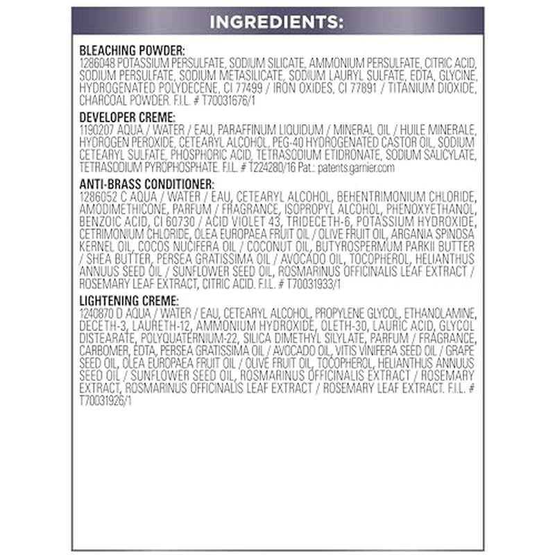 Garnier Hair Color Nutrisse Ultra Color Nourishing Crème, PL3 Ultra Cool Platinum (Charcoal), Permanent Hair Dye, 1 Count (Packaging May Vary)