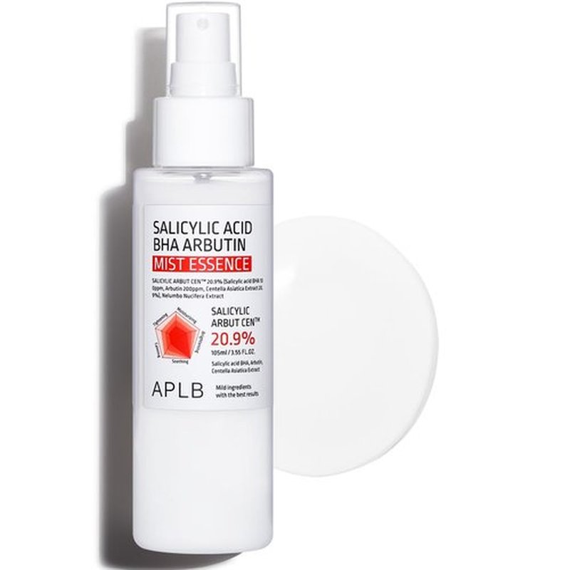 APLB Salicylic Acid BHA Arbutin Mist Essence | SALICYLIC ARBUT CEN™ 20.9% 3.55 FL.OZ/Korean Skincare, Replenishing Moisture, Revitalize for Gentle and Improve Skin Texture Through Salicyclic