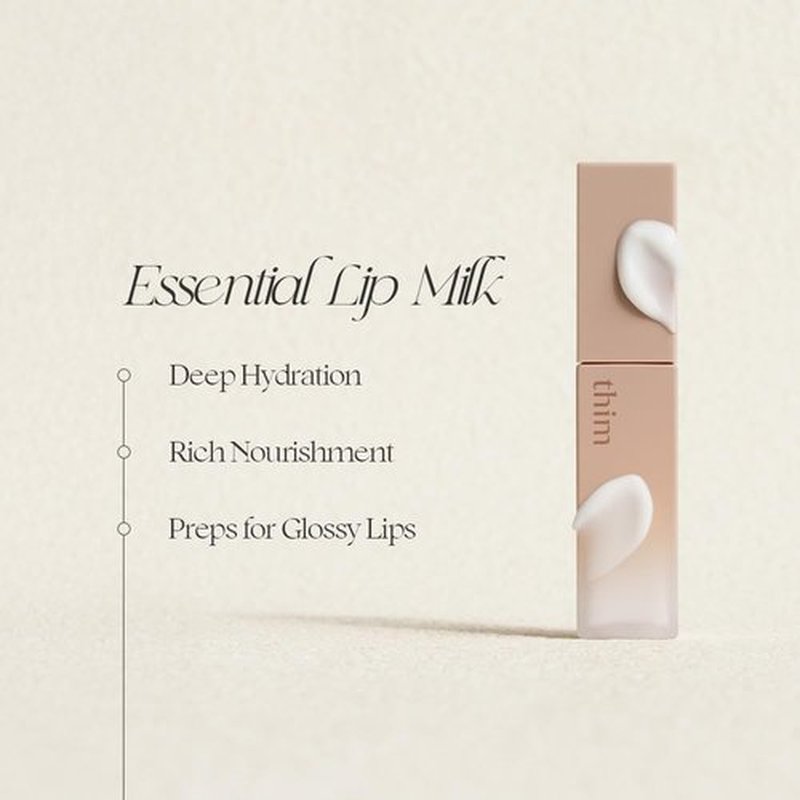 Thim Essential Lip Milk - Hydrating Lip Primer & Balm with Shea Butter & Jojoba Oil | 7g / 0.24 fl. oz.