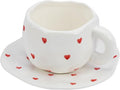 Koythin Ceramic Coffee Mug - Cute Red Heart Design | 10 oz Cup for Home & Office Use