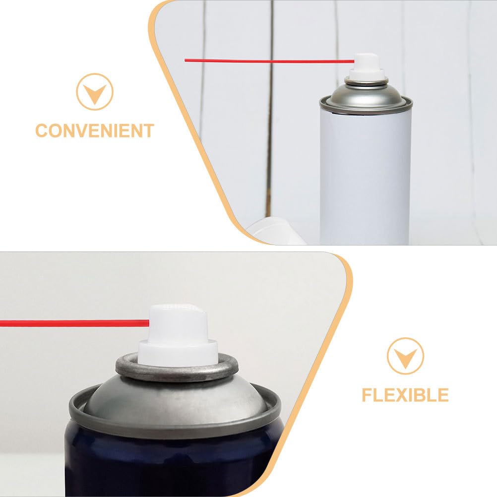 Angoily Spray can Nozzle Replacement Kit with 6 Flexible Extension Tubes for Precise Spray can Straw Application Compatible with Aerosol Valves for Oil Cleaner Maintenance and Fluid Dispensing
