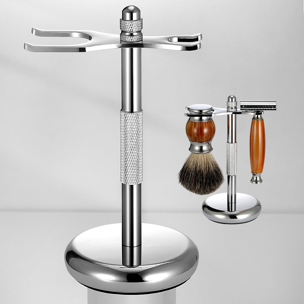 Nfijnlt Safety Razor Stand, Razor Holder for Men Shaving Brush Stand