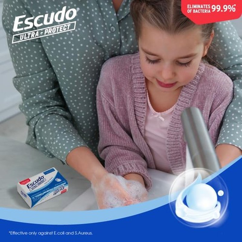Escudo Ultra-Protect Original Antibacterial Bar Soap, 4.05 oz, 6 Pack, Fresh Clean Scent