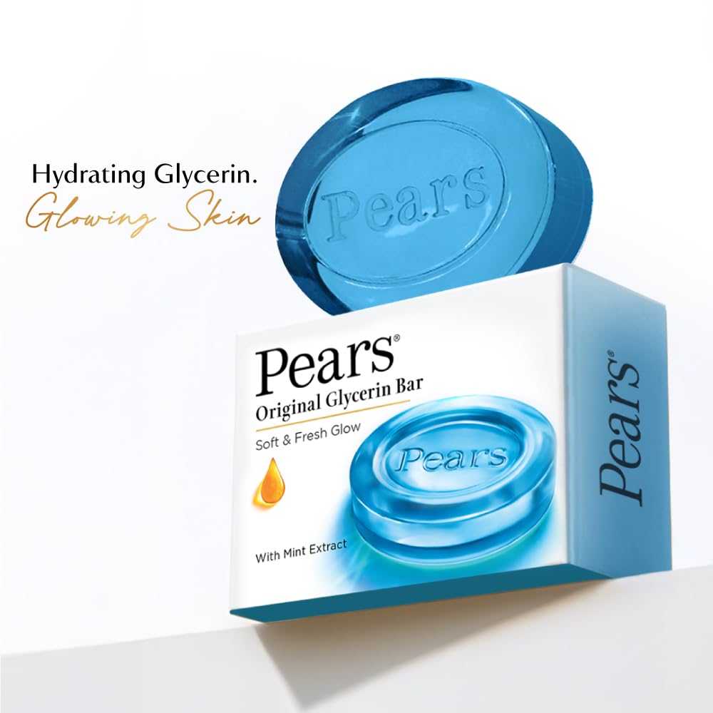 Pears Soft and Fresh Bathing Bar, 125g (Buy 3 Get 1 Free)