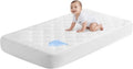 Sleep Zone Waterproof Crib Mattress Protector - Ultra Soft & Breathable | Standard Size 52''x28'', Pure White