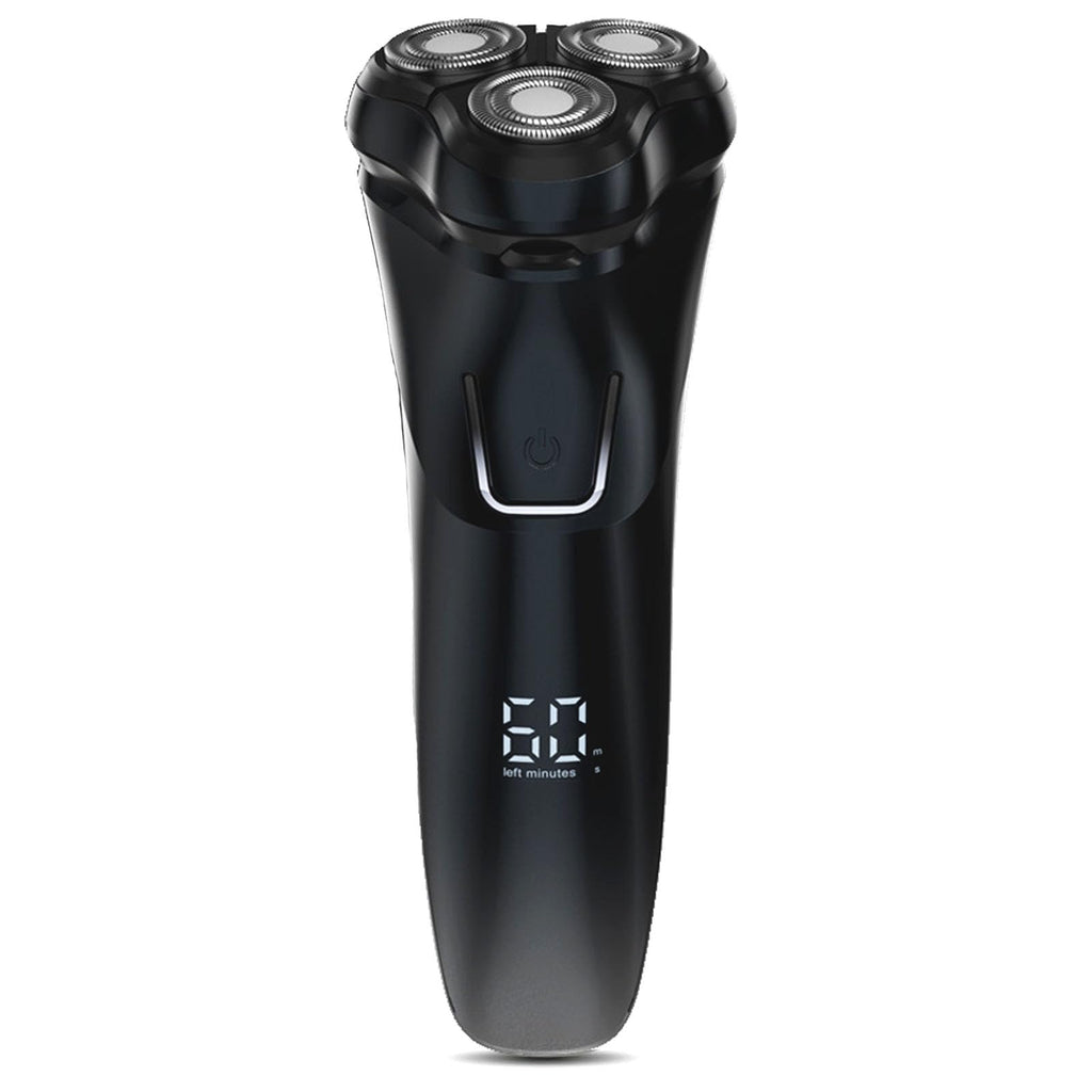 Electric Razor for Men Cordless: Wet/Dry Rotary Shaver Waterproof - USB Fast Charging, Precision Blades Sensitive Skin Care, Pop-up Trimmer Upgraded Elegant Black