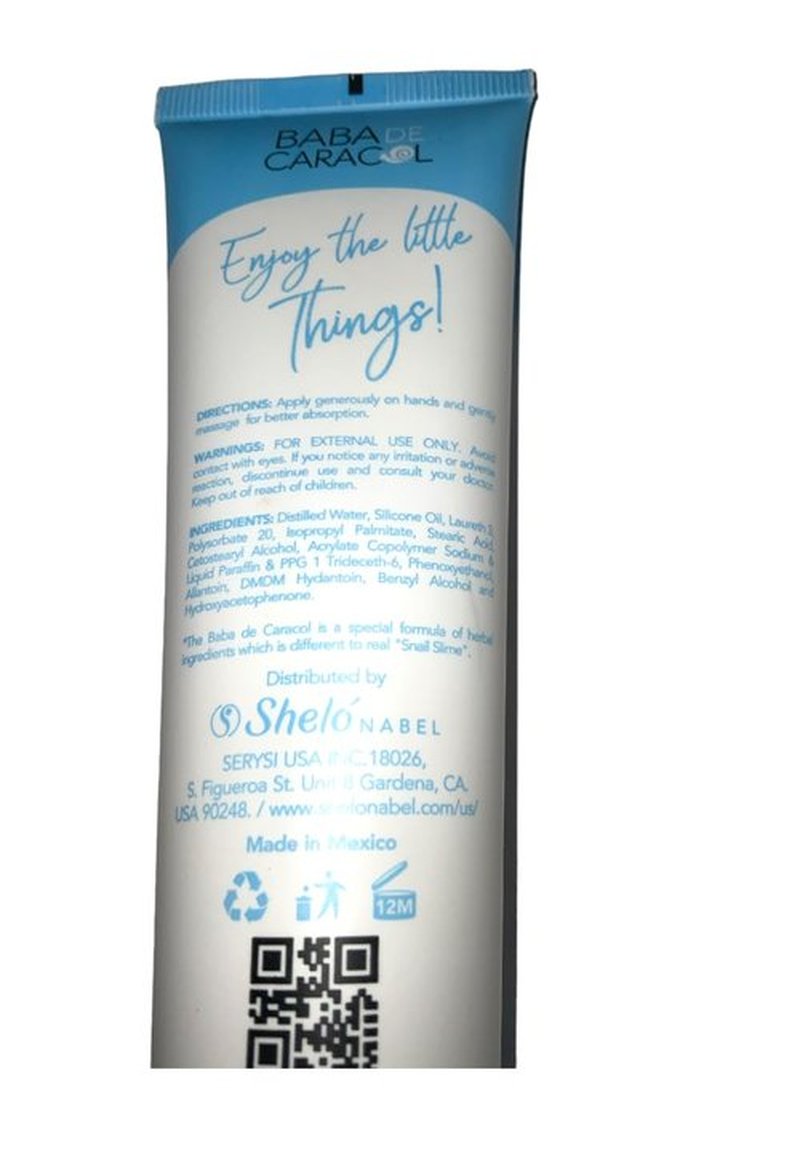 Baba de Caracol Hand Lotion moisturizer/Loción Crema para Manos Sheló NABEL