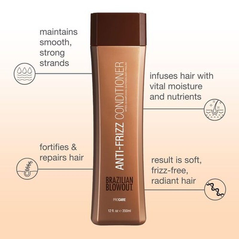Brazilian Blowout Acai Anti-Frizz Conditioner - White Acai Citron, 12 Fl Oz | Smooth & Hydrate Hair