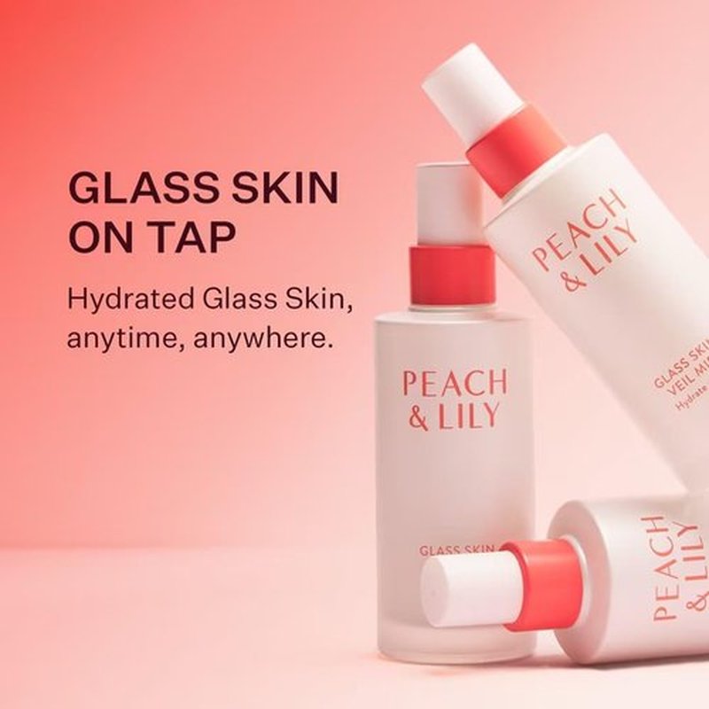Peach & Lily - Glass Skin Veil Mist - Hydrating Facial Mist with Cucumber Water & Lotus - 3.38 oz | Vegan & Cruelty-Free