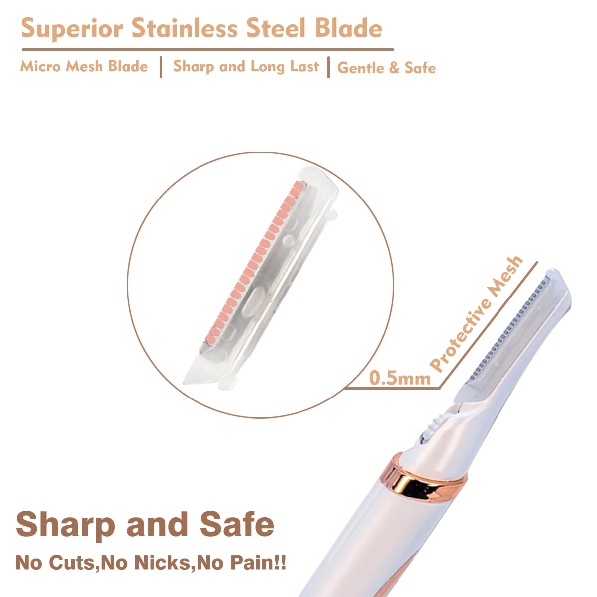 18 Pcs Replacement Blades for Finishing Touch Flawless Dermaplane Glo Sonic Vibrating Facial Exfoliator, Replacement Heads Only Specific for Flawless Vibrating Dermaplane Razor