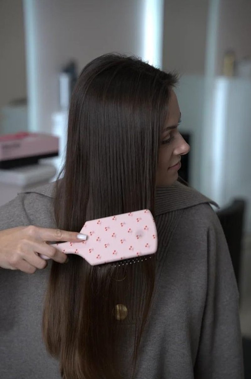 Blush Essential Wet Hair Brush - Paddle Brush Detangler for Women, Cute Cherry Design, Hair Accessories, Ideal for Wet Hair, Hair Brushes for Women, Stylish and Functional