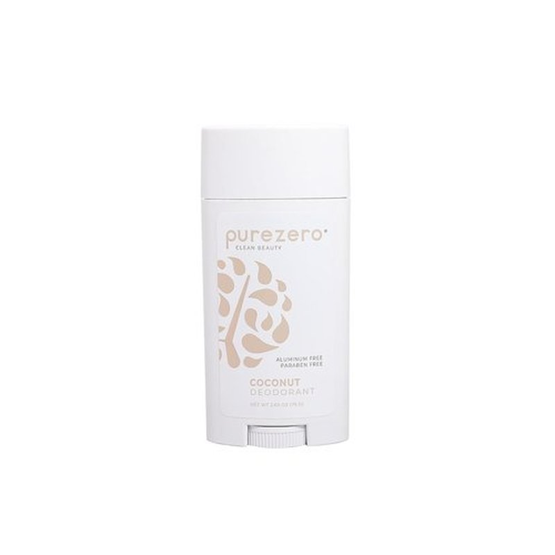 Purezero Deodorant - Coconut Scent | Aluminum & Paraben Free | 24-Hour Odor Protection with Shea Butter & Coconut Oil (1 Pack)