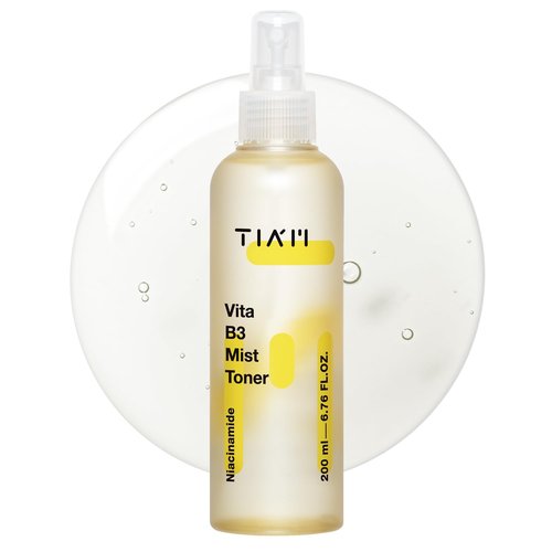 TIAM Vita B3 Mist Toner, 6.76 fl oz, Glow Boosting Facial Spray with Niacinamide, Tranexamic Acid, and Vitamin C for All Skin Types, Hydrating & Refreshing, Korean Skin Care