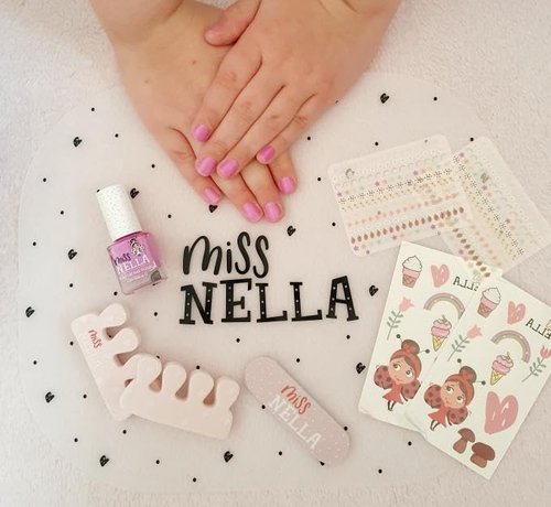 MISS NELLA Nail KIT- Nail Accessories Set for Kids- Nail Stickers, Tattoos, Nail Filer & Toe separators- All Designed foe Children Hands & Toes