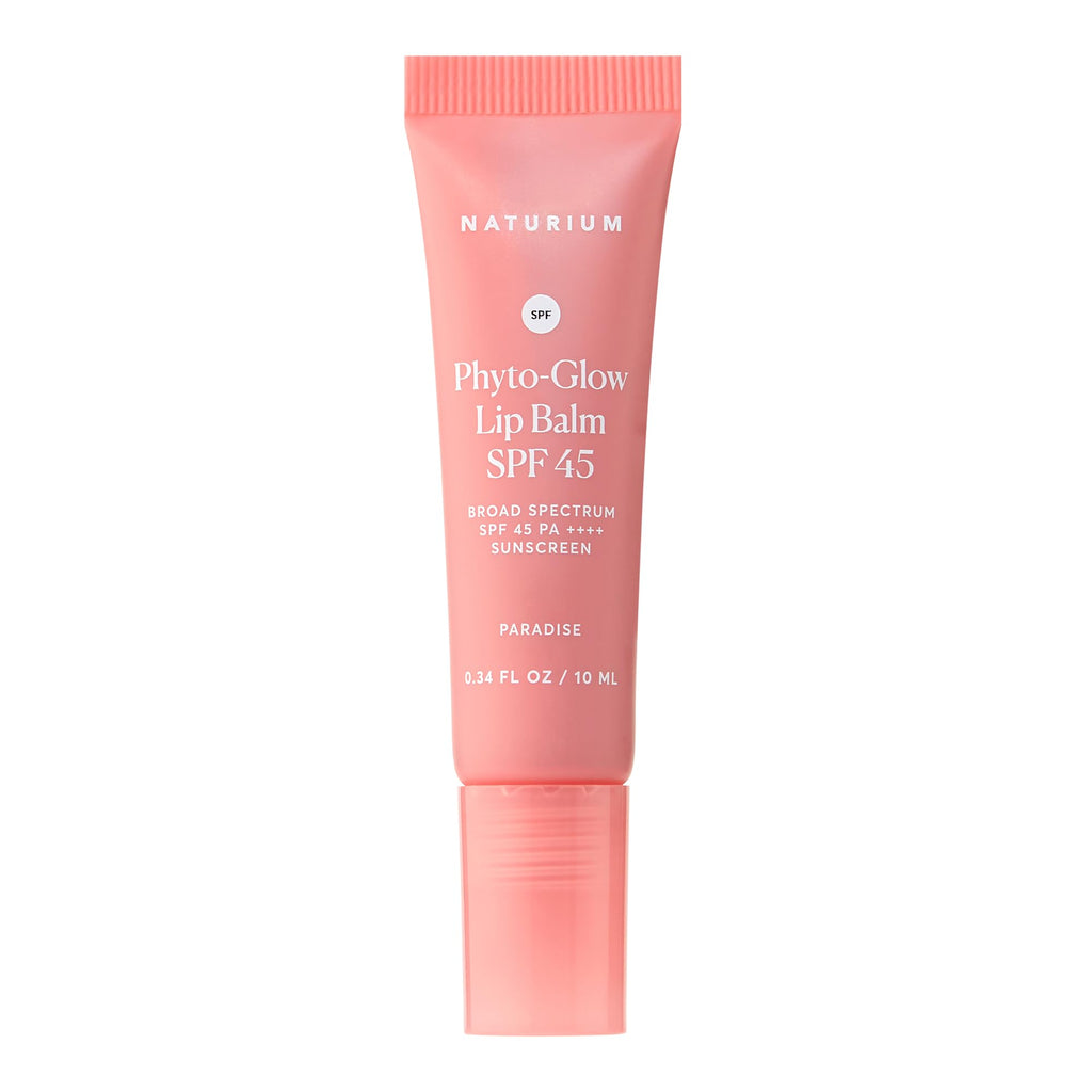 Naturium Phyto-Glow Lip Balm SPF 45 | Tinted Gloss with Broad Spectrum Sunscreen | 0.34 FL OZ / 10 mL, Paradise