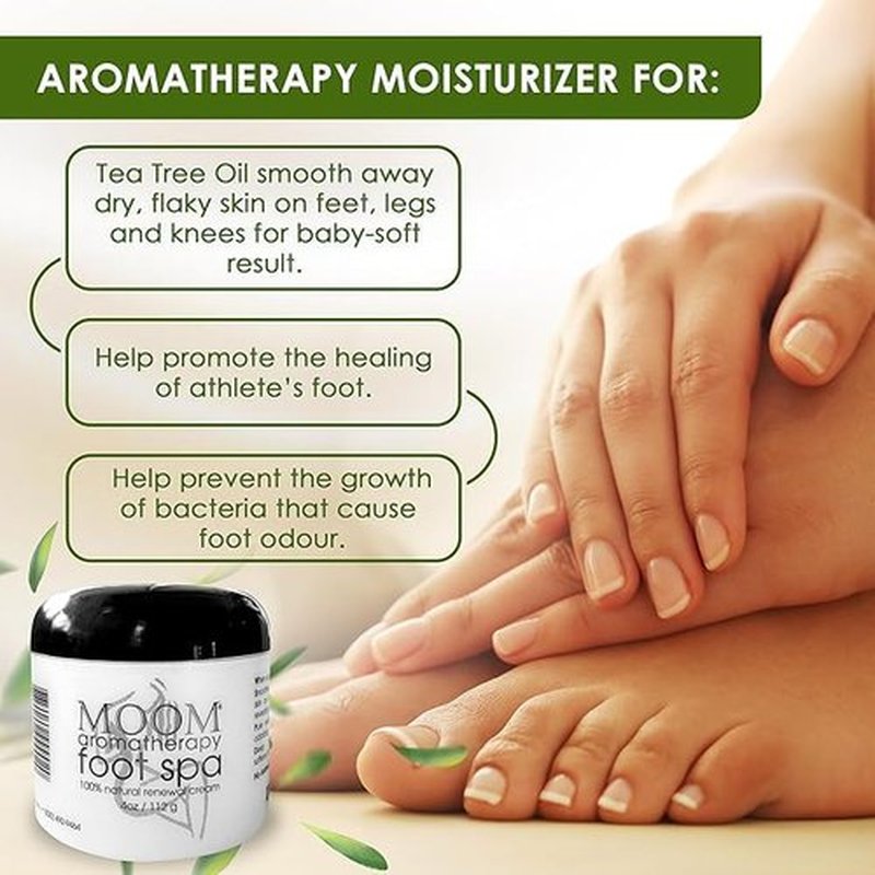 MOOM Foot Spa Cream – 100% Natural Foot Renewal, foot cream infused with Essential Oils for Soft, Smooth Feet, Aromatherapy Moisturizer for Dry, Cracked Heels,Feet,Knees,Elbows,Hands