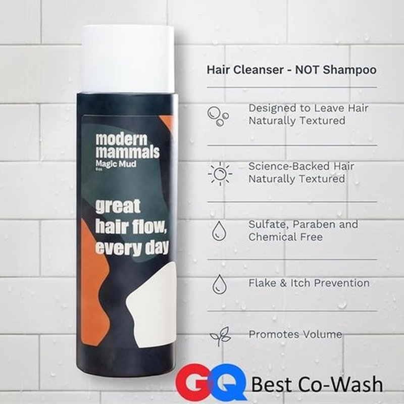 Modern Mammals Men's Shampoo Alternative - Sulfate-Free CoWash for Enhanced Hair Volume | 8oz Bottle
