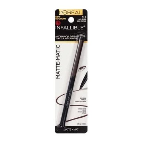 L'Oreal Paris Infallible Matte-Matic Mechanical Eyeliner, Deep Brown, 0.01 oz. (Pack of 2)