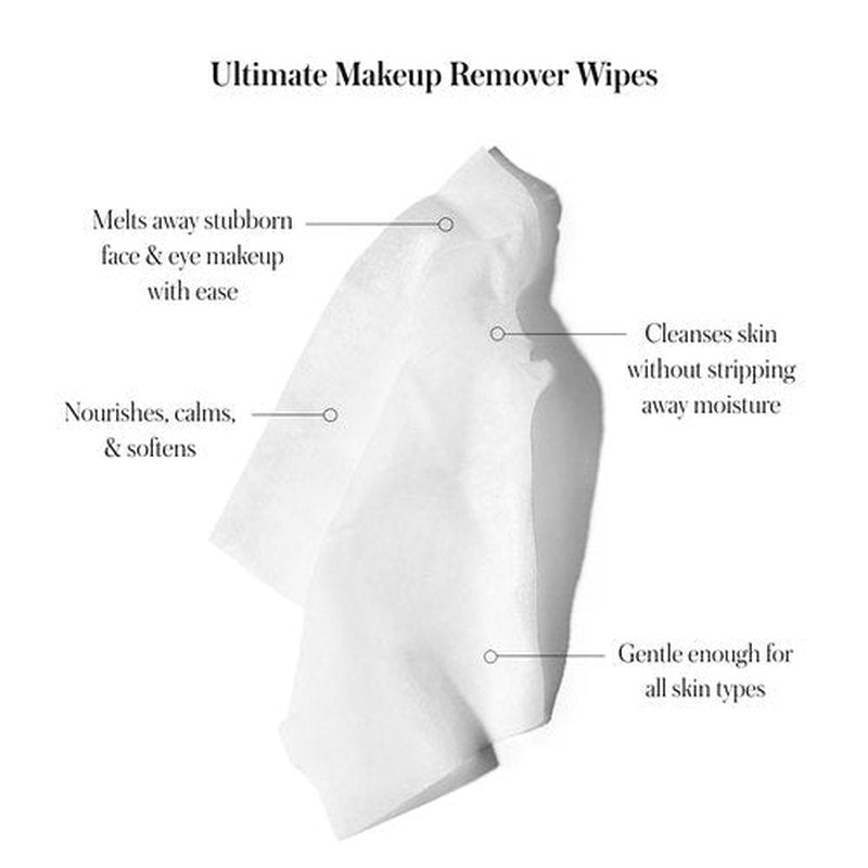 RMS Beauty Makeup Remover Wipes - Gentle Hypoallergenic Cleansing Towelettes for All Skin Types | 30 Count Pack