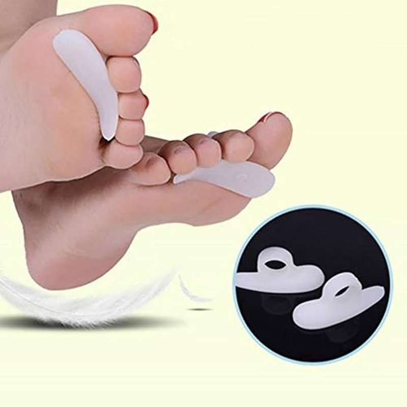 4 Pairs Gel Hammer Toe Crest Cushions Toe Crest Pad Straightener and Corrector for Curled, Curved, Overlapping, Clubbed Claw and Mallet Toes Curling Relief