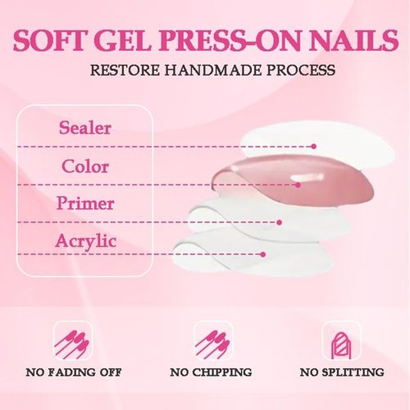 GGddsha 2025 Long Pmma Acrylic Handmade Nail Design Novelty with Rhinestone Bear Love Snake Design Glossy Nail, Reusable Nail Set with Box Gift for Women (White-pink, M)