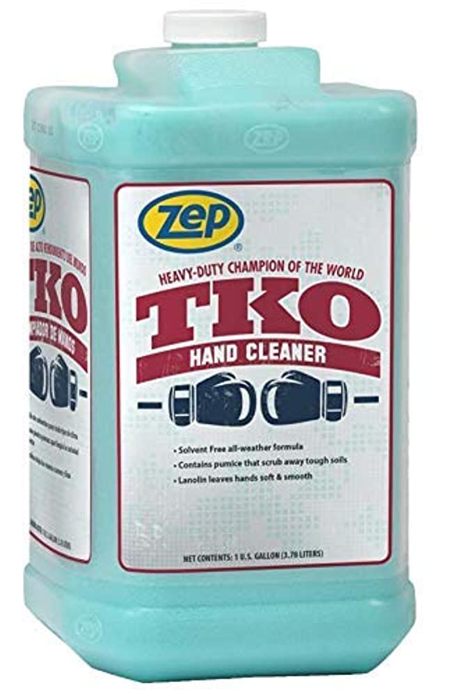 Zep TKO Heavy-Duty Industrial Hand Cleaner - 1 Gallon (Case of 4) - The GO-TO cleaner for Pros that actually works. Dispenser included