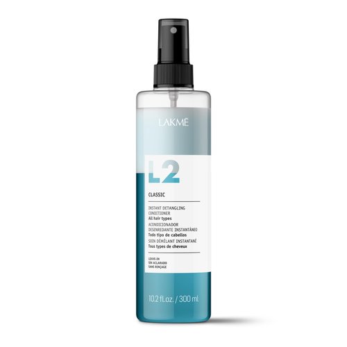 Lakmé L2 Classic Bi Phase Conditioner, Detangling Spray for Hair, Leave In Conditioner Spray For All Hair Types, 10.2 Fl Oz