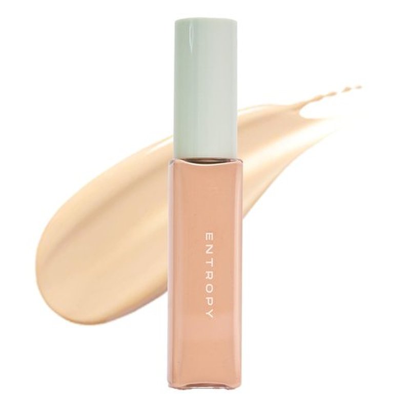 ENTROPY MAKEUP Organza Fit Spatula Foundation, Sheer to Medium Coverage, Built-In Spatula Applicator, Natural Finish, Flawless Skin, Long-Lasting Ultra Lightweight, Korean Makeup, #22.8