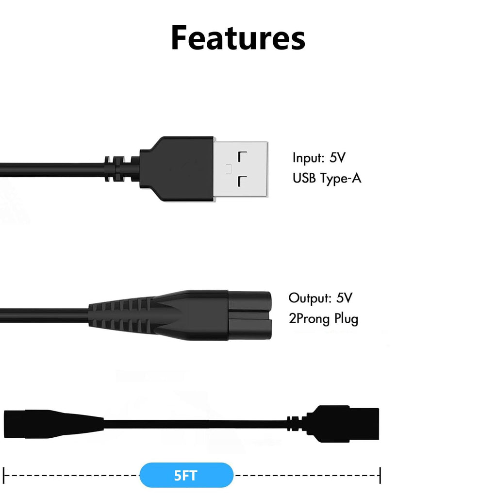 Gaolaoz for Wahl 7063 Charger Charging Cord Compatible with Wahl Groomsman Electric Shaver Model 7063 7064 Charger Cord