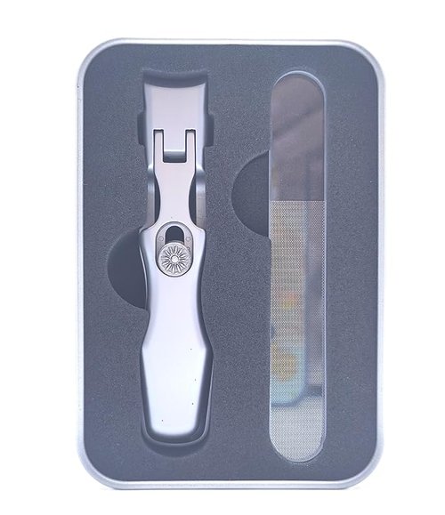 Mighty Clip Professional Nail Clippers, Heavy Duty Toe Nail Cutter with Storage Box, Multicolor (Silver)