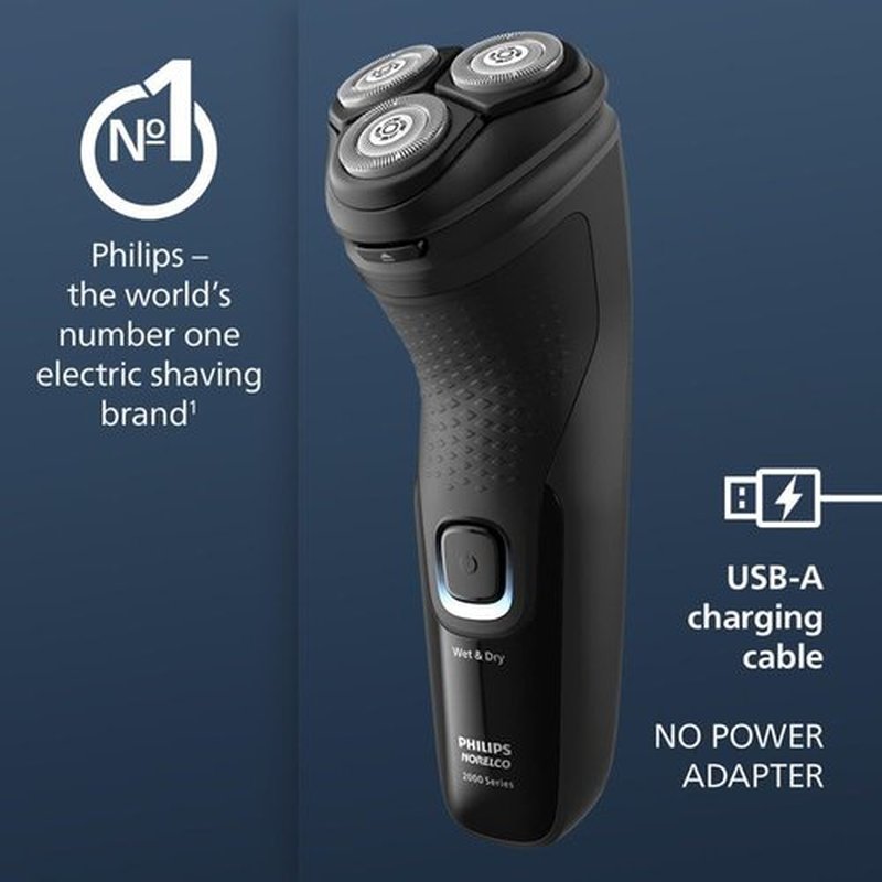 Philips Norelco Shaver | 2400 Series Wet & Dry Electric Shaver with Pop-Up Trimmer - Deep Black