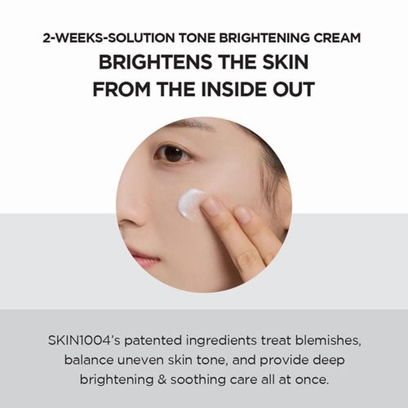 SKIN1004 Tone Glowing Capsule Cream, 75ml, Korean Face Moisturiser with Madewhite, Niacinamide & Tranexamic Acid, Hydrating Face Cream with Madagascar Centella, Korean Skincare