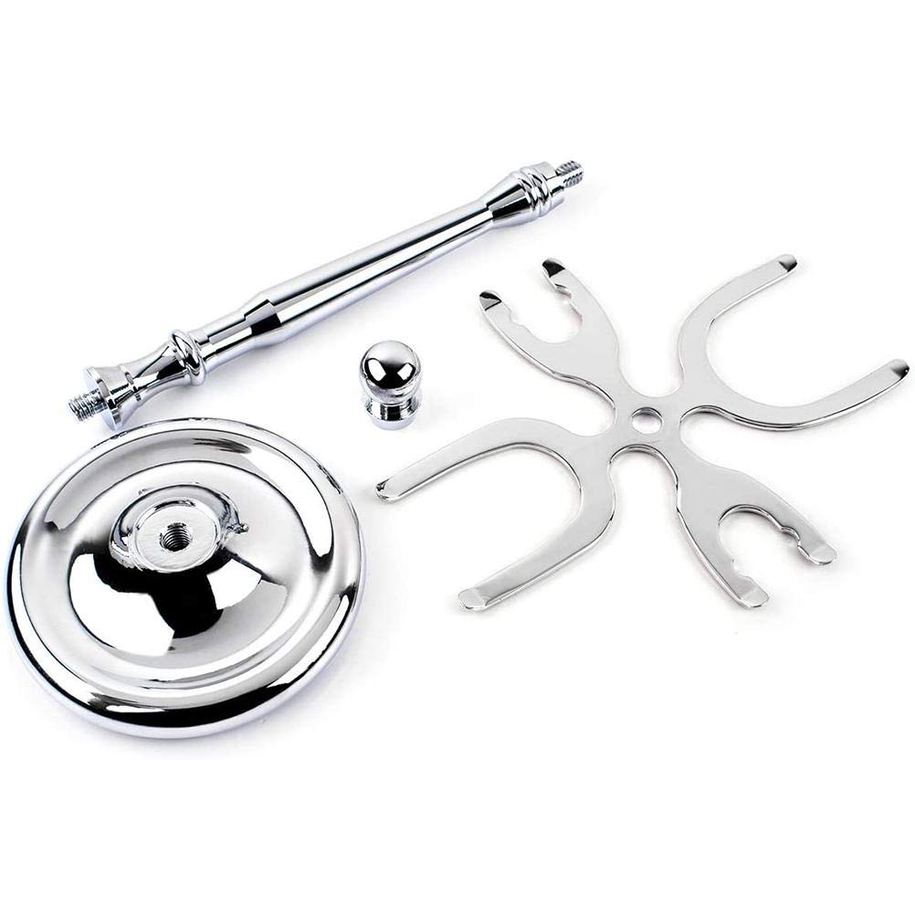 Mrisata 4 Prong s and Shave Brush Stand, Shaving Brush Holder Stand Tool, Shaving Accessories for Man, Holder, Holds 2 Double Safety s and 2 Shave Brushes (4 Holes)