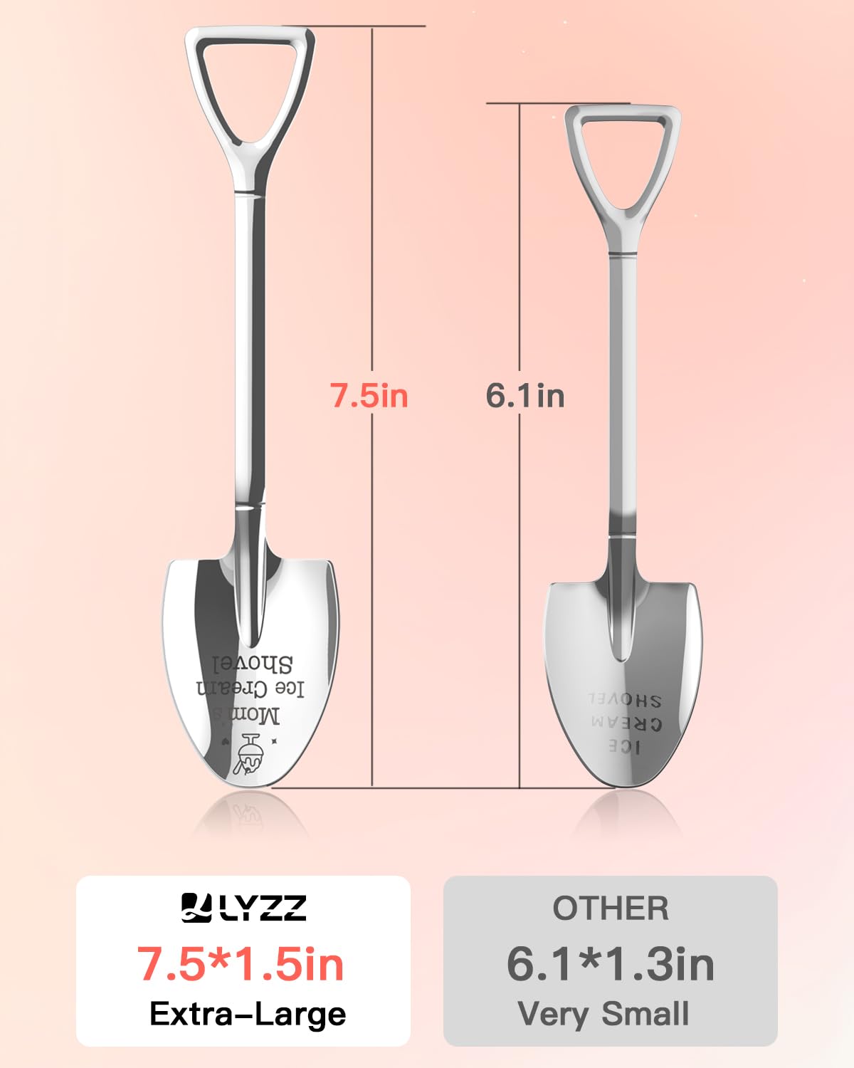 Mothers Day Gifts for Mom,Large Moms Ice Cream Shovel,Icecream Scoop Stainless Steel,Anniversary Birthday Mothers Day Gifts for Wife Daughter Sister Women Her (Mom's Ice Cream Shovel, Large)