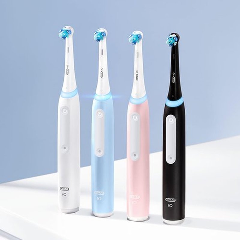 Oral-B iO3 Limited Rechargeable Electric Toothbrush - Deep Clean with 3 Modes & Visual Pressure Sensor | Azalea Pink