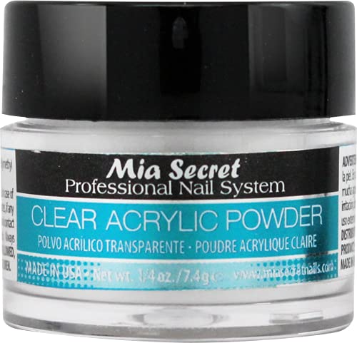 Mia Secret Clear Acrylic Powder (1/4 oz) - 2 Pack