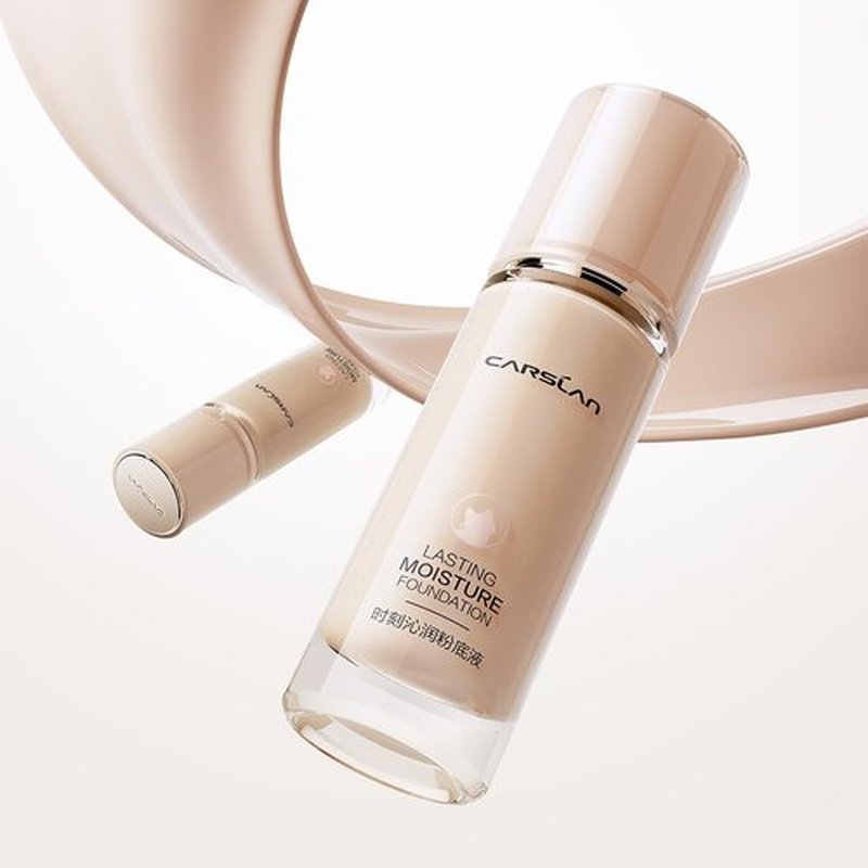 CARSLAN Lasting Moisture Foundation, 24H Longlasting Medium Coverage Dewy Finish Face Makeup, Poreless, Lightweight, Hydrating Liquid Foundation For Dry Skin, M01