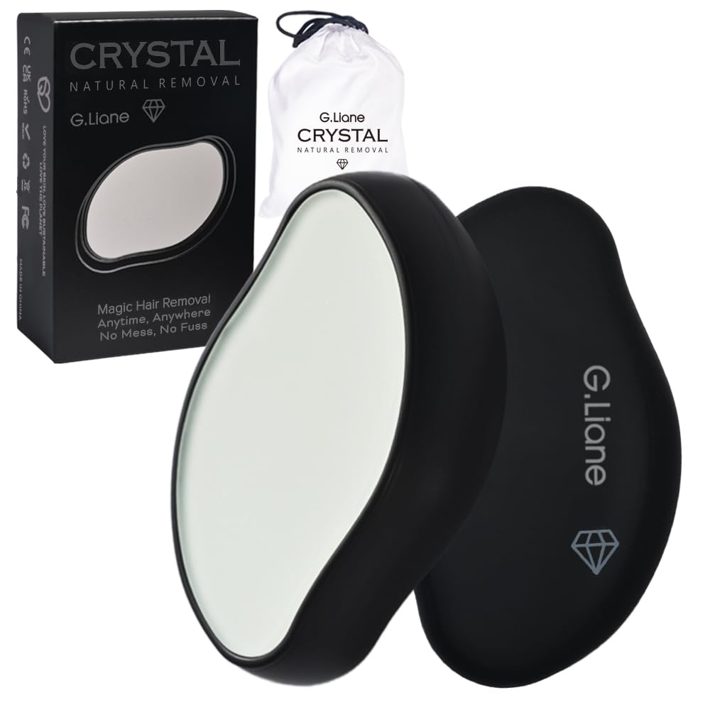 G.Liane Crystal Hair Eraser,Crystal Hair Remover and Exfoliator,Nano Glass Hair Remover Stone,Reusable Painless Physical Hair Removal Depilator for Men Women Quick Soft Silky Skin