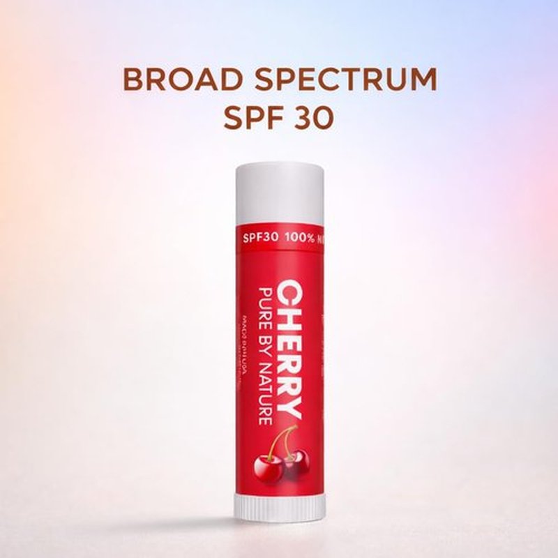 Naturistick UV Pro® Mineral SPF 30 Lip Balm – Cherry (5-Pack), Broad Spectrum Sun Protection