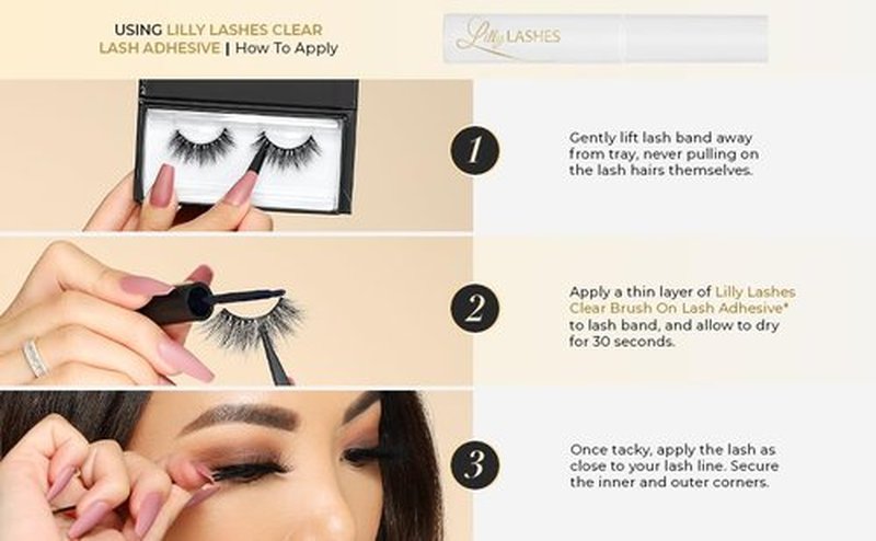 Lilly Lashes 3D Miami Faux Mink Strip Eyelashes, False Eyelashes Dramatic Look, Reusable False Lashes, Fake Lashes Pack, Lash Strips with Luxury Silk Like Fibers, No Lash Glue Included